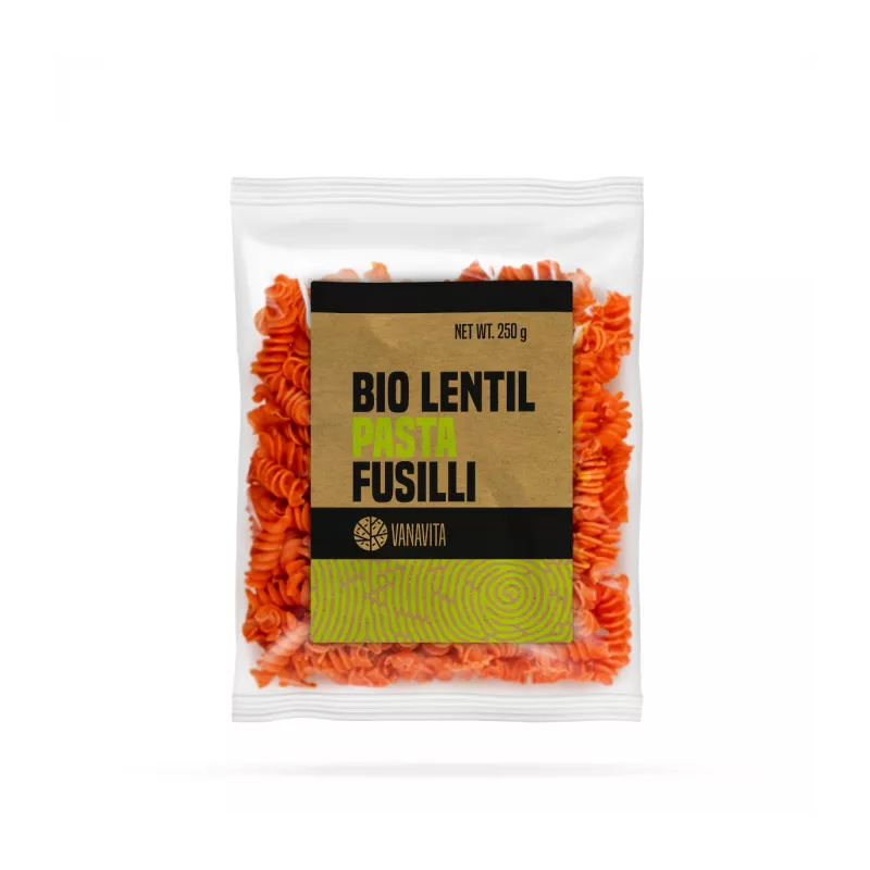 BIO Makaron z soczewicy - Fusilli - VanaVita