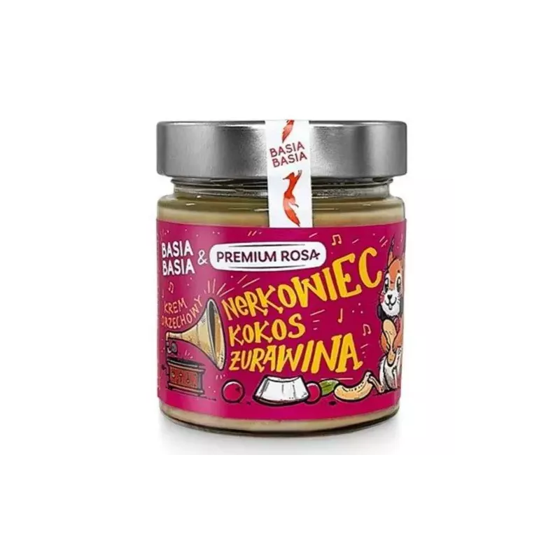 ["Alpi BasiaBasia & Premium Rosa Krem Orzechowy Nerkowiec Kokos Żurawina 195g"]