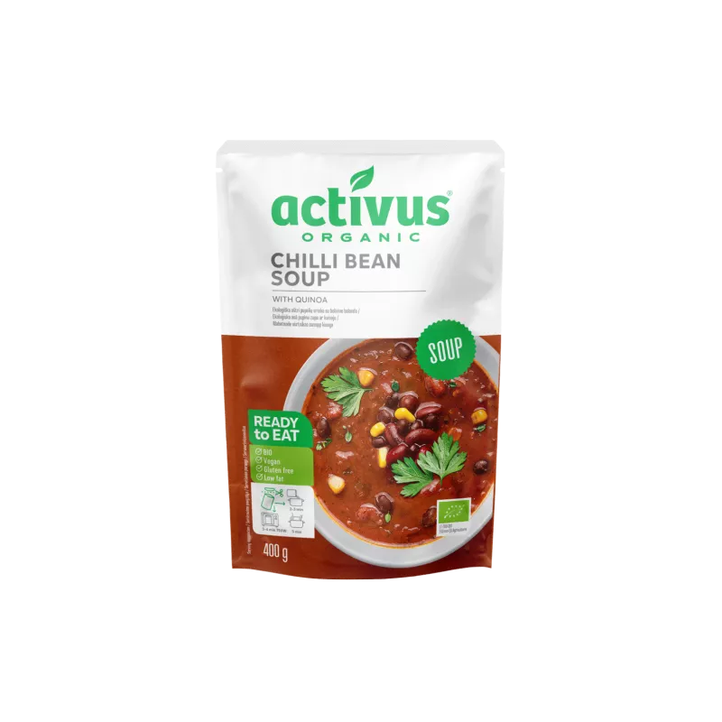 Organiczna zupa z fasoli chilli i komosy ryżowej - Activus
