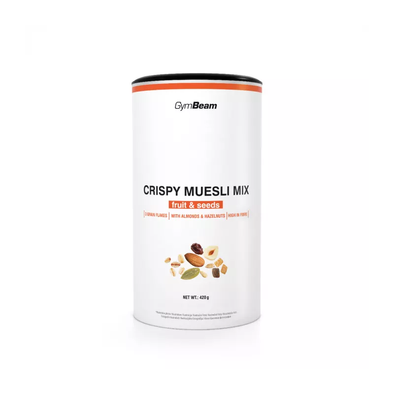 Chrupiąca Mieszanka Musli - GymBeam biała czekolada owoce