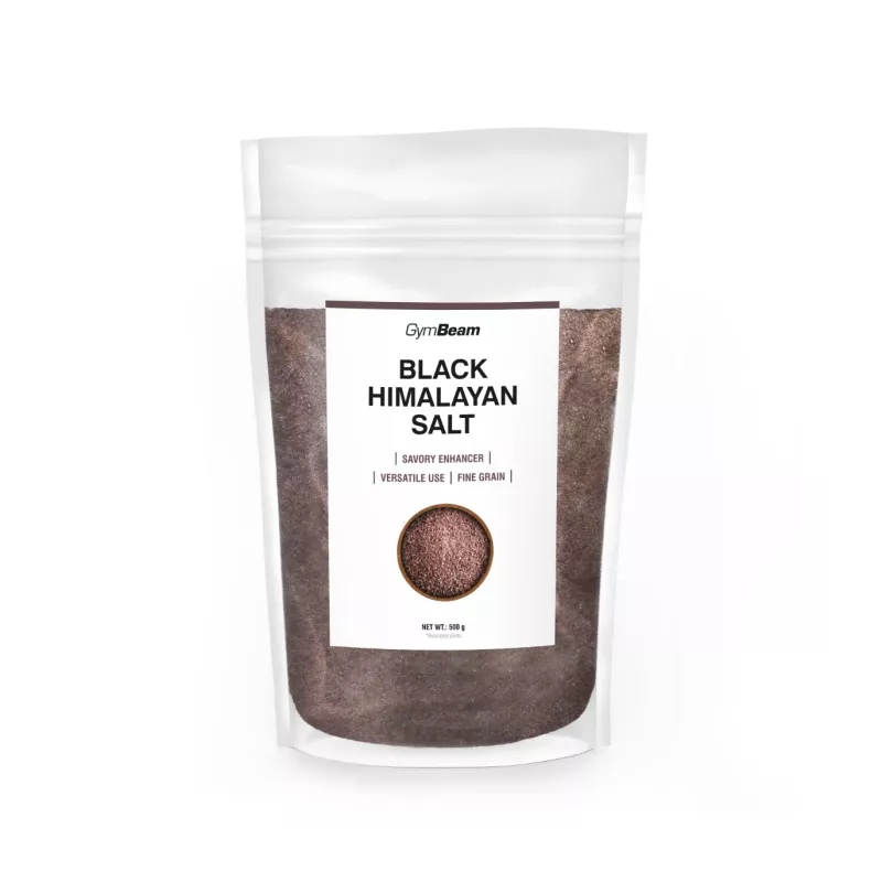 Czarna sól himalajska 500 g - drobna - GymBeam