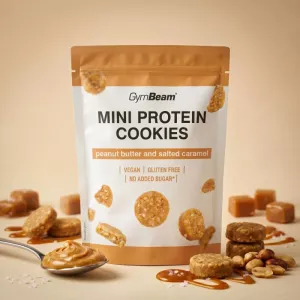 Mini ciastka proteinowe - GymBeam masło orzechowe karmel solony