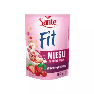 Płatki śniadaniowe Fit – Sante truskawka, malina i wiśnia