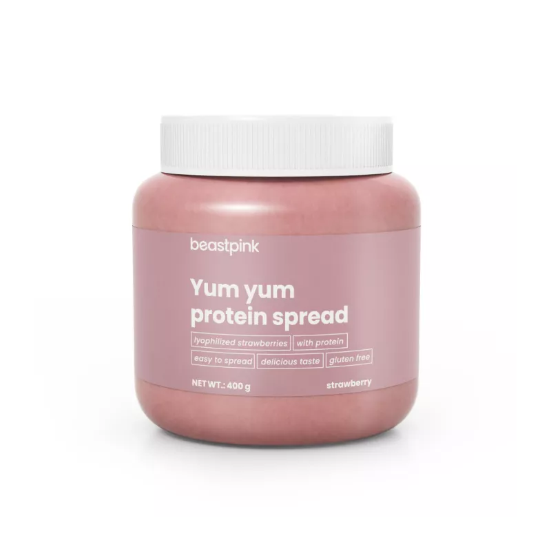 Proteinowa pasta do smarowania Yum Yum - BeastPink truskawka