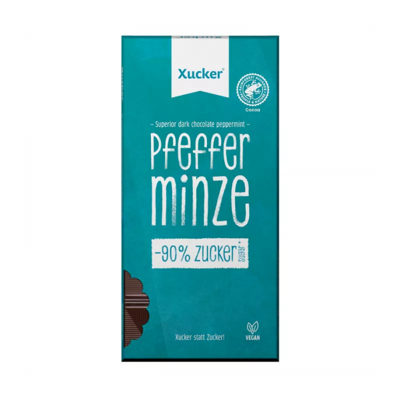 Wegańska gorzka czekolada z miętą – Xucker