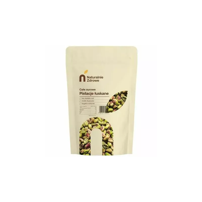 Pistacje Łuskane Surowe Niesolone Całe 250 g - Naturalnie Zdrowe