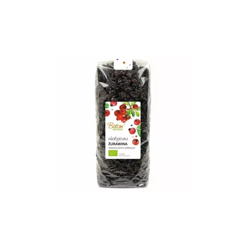 Żurawina Słodzona Sokiem Jabłkowym BIO 1 kg - BATOM