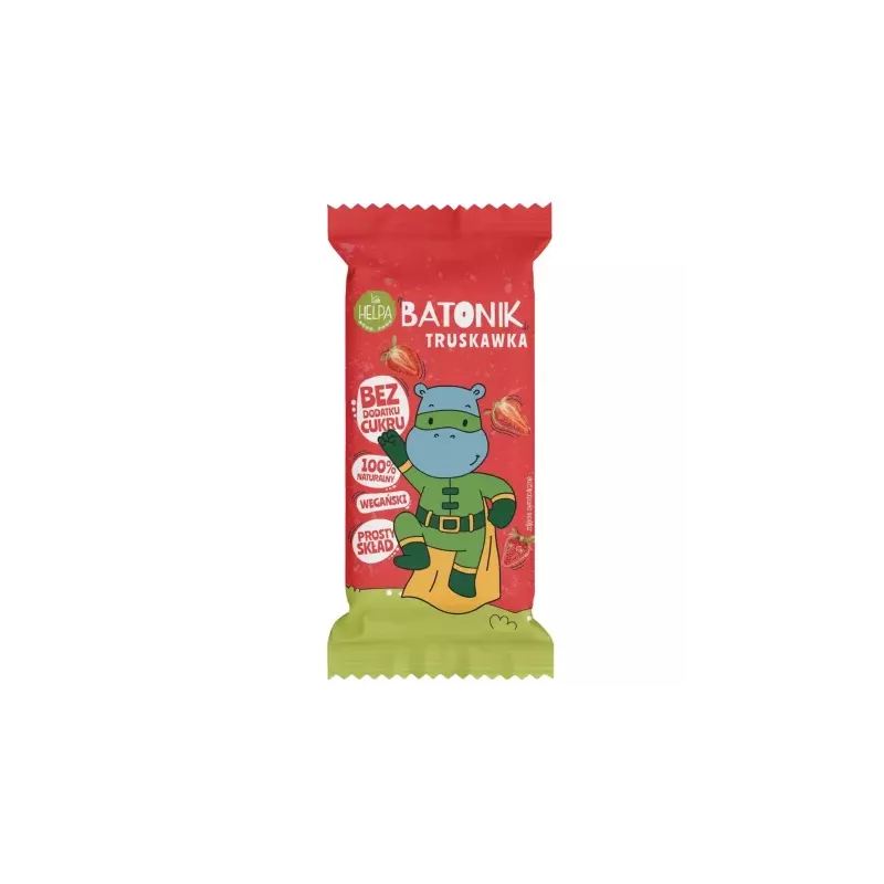 Batonik Truskawka Bez Dodatku Cukru 20 g - Helpa