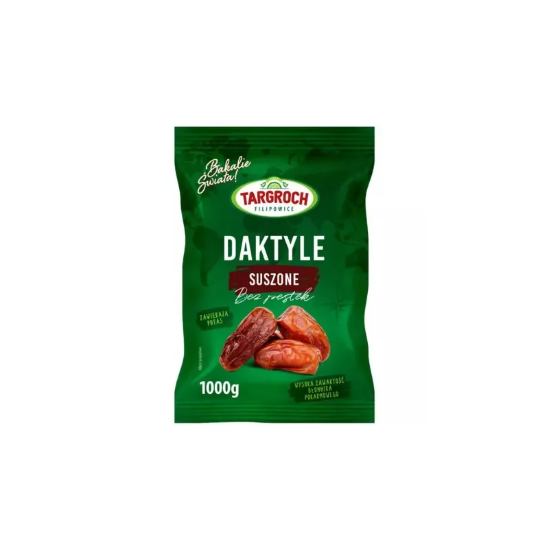 Daktyle Suszone Bez Pestek 1 kg Flowpack - Targroch