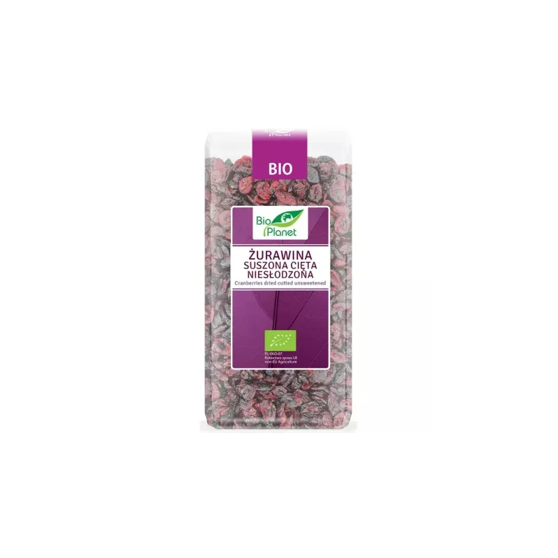 Żurawina Suszona Cięta Niesłodzona Bio 400 g - Bio Planet