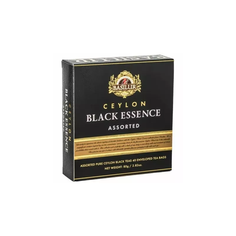Zestaw Herbat Czarnych z Dodatkami CEYLON BLACK ESSENCE 40 Saszetek - Basilur
