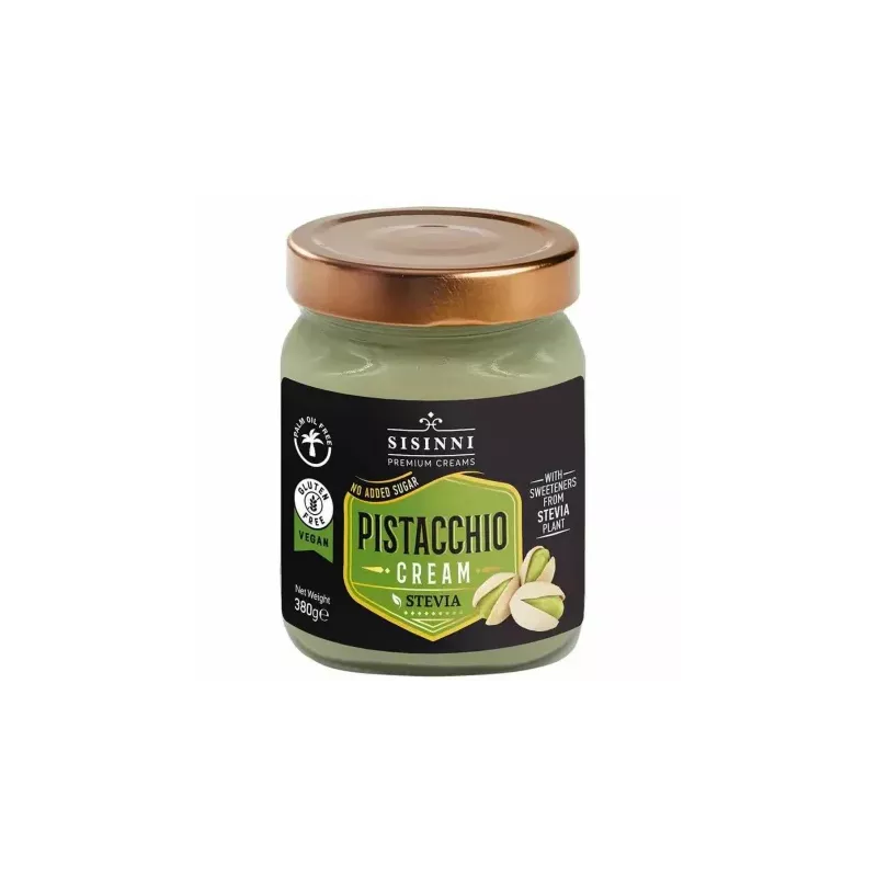 Krem Pistacjowy Bezglutenowy Bez Dodatku Cukru 380 g - SISINNI
