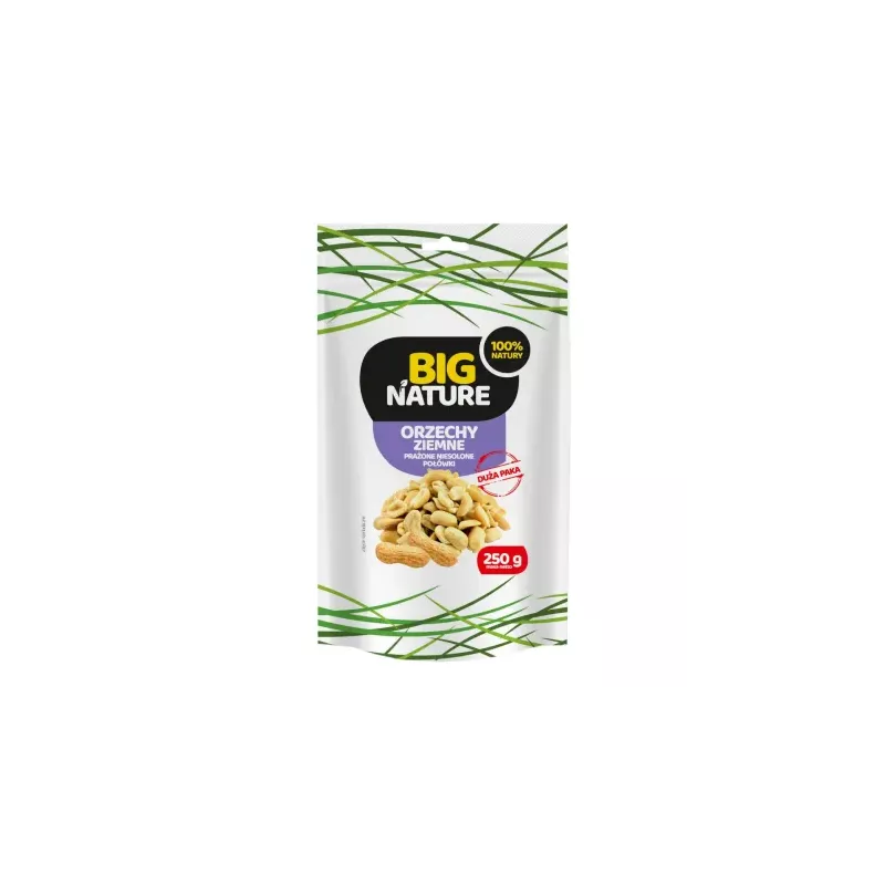 Orzechy Ziemne Prażone Niesolone Połówki 250 g - Big Nature