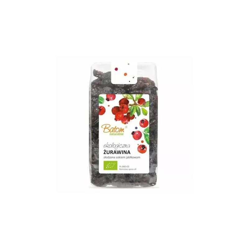 Żurawina Słodzona Sokiem Jabłkowym Bio 250 g - Batom