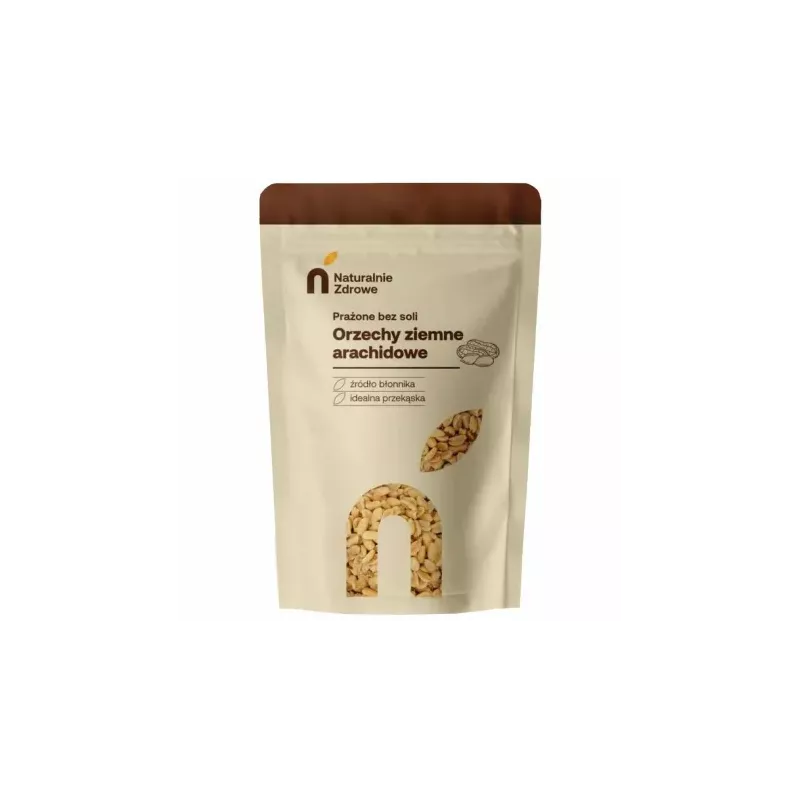 Orzechy Ziemne Prażone Bez Soli 250 g - Naturalnie Zdrowe