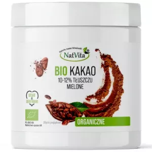 Kakao Mielone Bio (10-12% Tluszczu) 200 g - Natvita