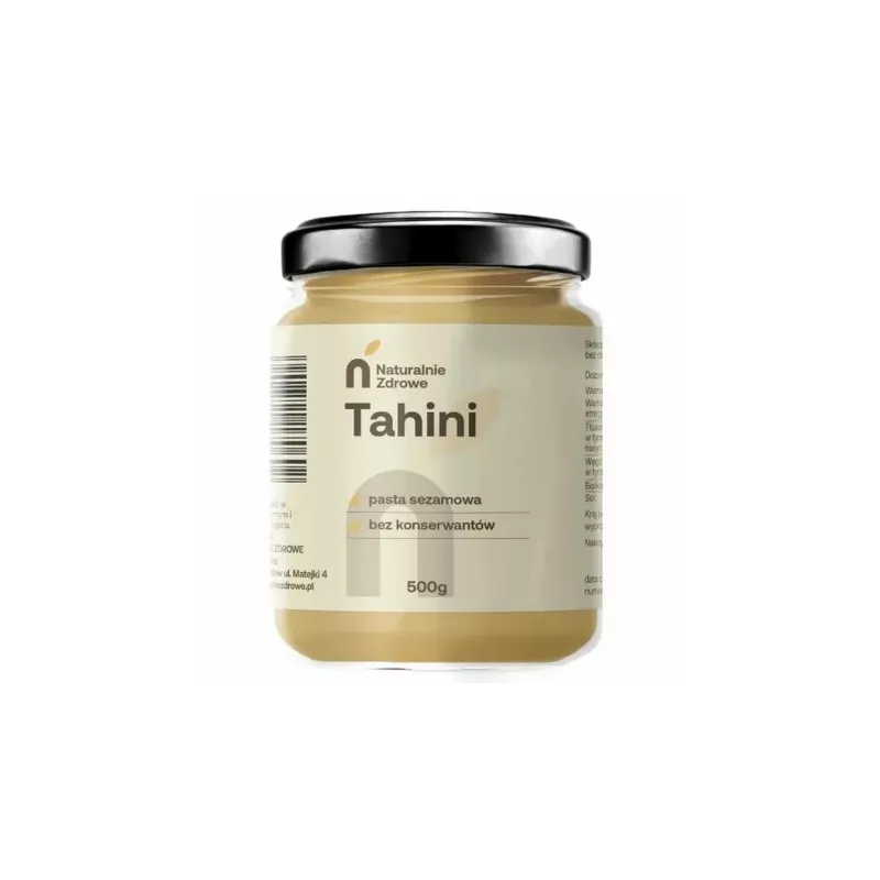 TAHINI Pasta Sezamowa 500 g - Naturalnie Zdrowe