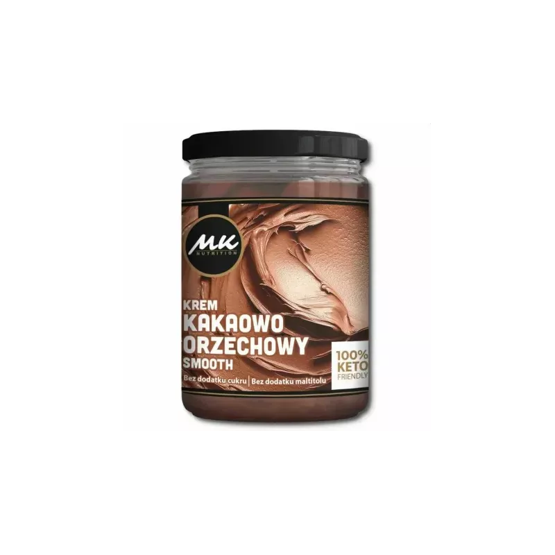 Krem Kakaowo-Orzechowy Smooth Bez Dodatku Cukru 500 g - MK Nutrition