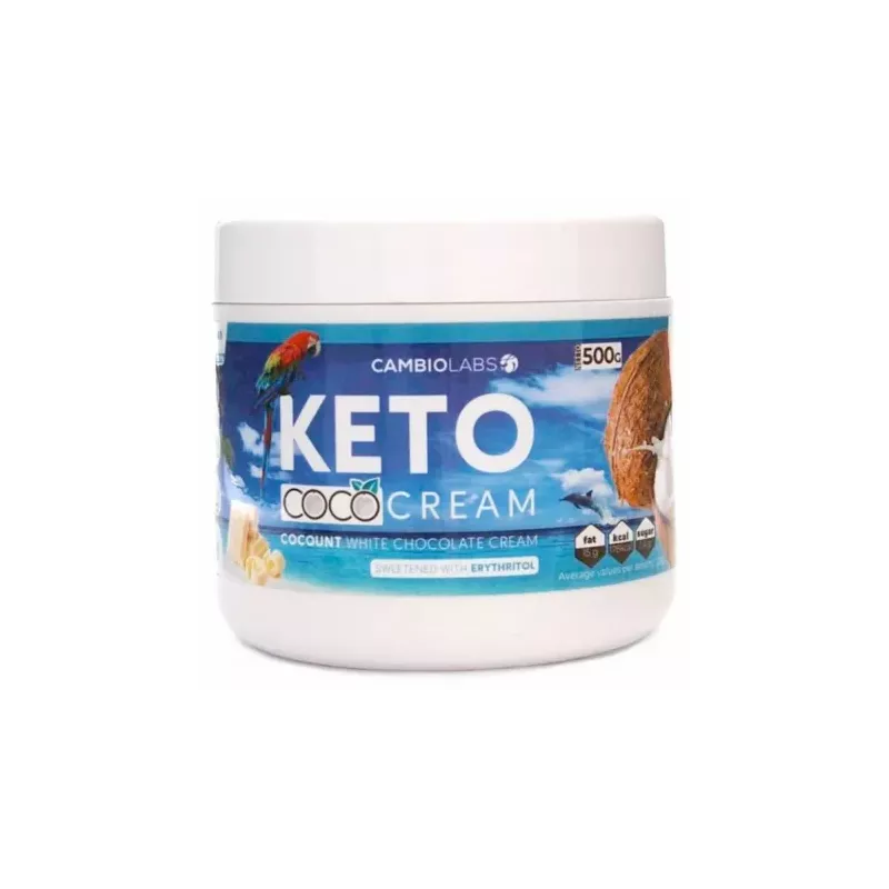 KETO Krem o Smaku Kokosa i Białej Czekolady Coco Cream Bez Dodatku Cukru 500 g - Cambio Labs