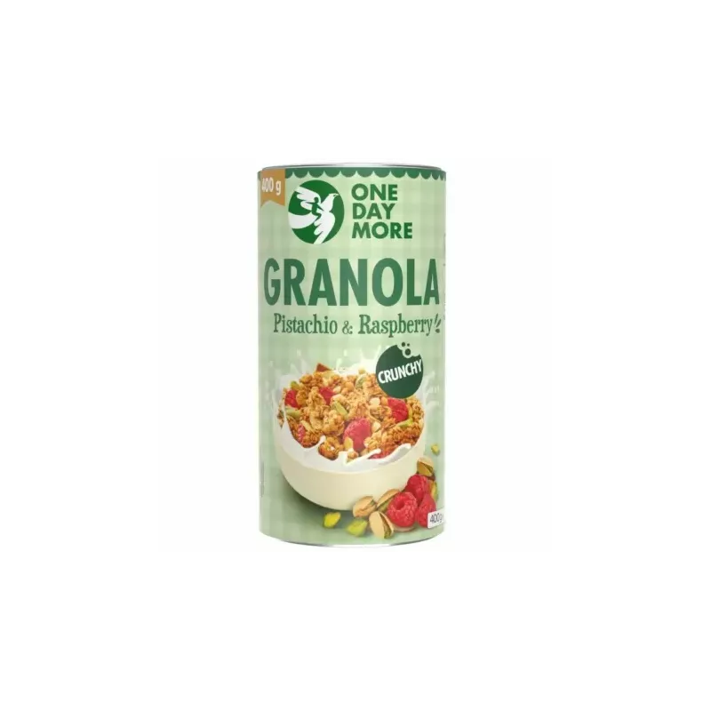 Granola Pistacjowa z Malinami 400 g - One Day More
