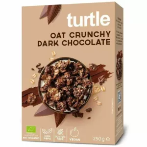 Musli Owsiane z Gorzką Czekoladą Pieczone Bezglutenowe Bio 250 g - Turtle