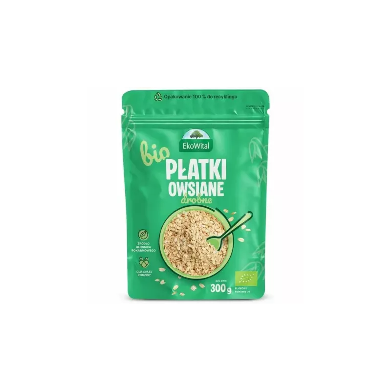 Płatki Owsiane Drobne BIO 300 g - EkoWital