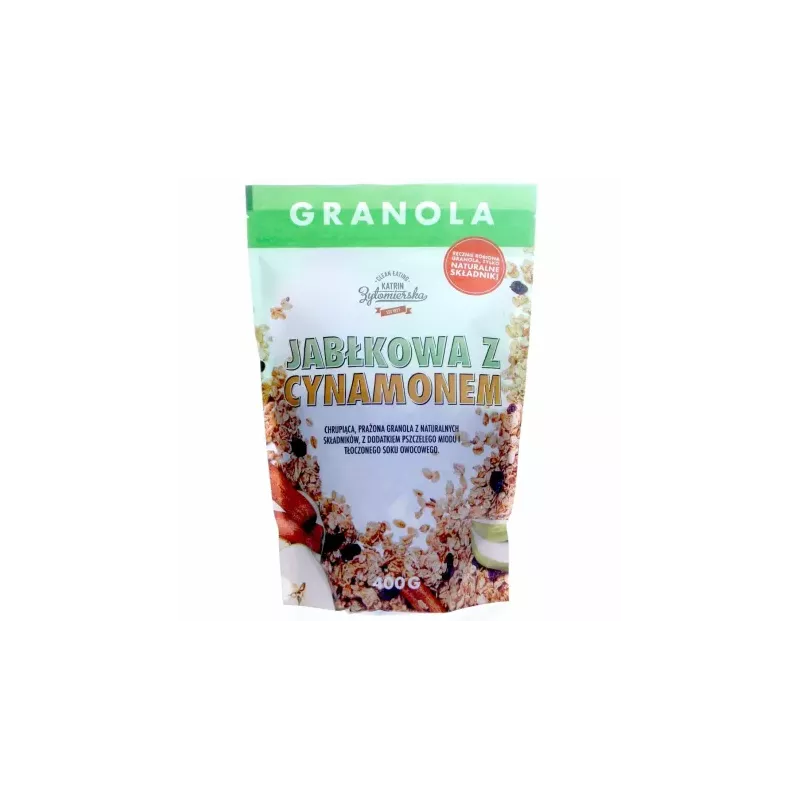 Granola Jabłko and Cynamon Bez Dodatku Cukru 400 g - CLEAN EATING