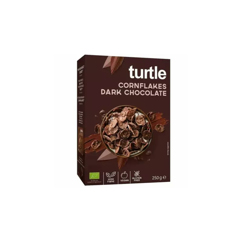 Płatki Kukurydziane w Polewie Czekoladowej Bezglutenowe Bio 250 g - Turtle
