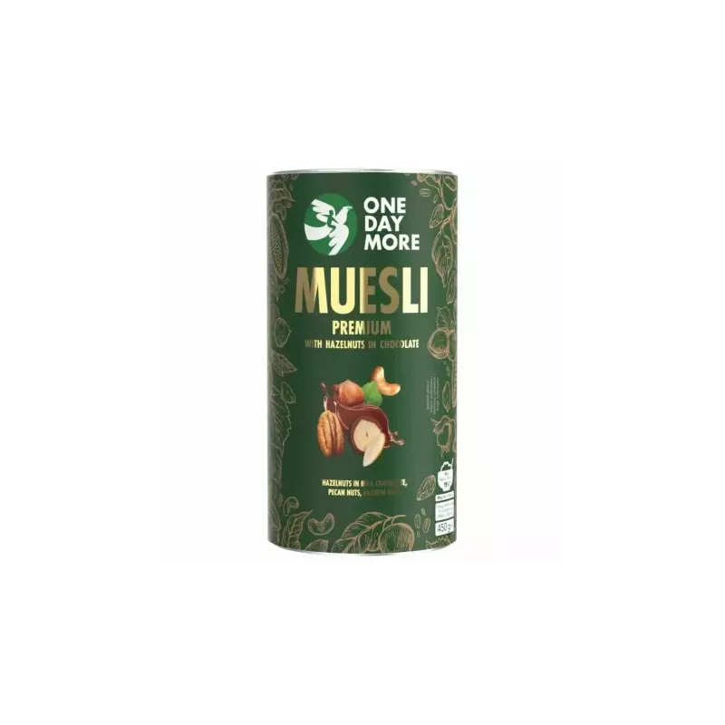 Musli Premium z Orzechami Laskowymi w Czekoladzie 450 g - One Day More