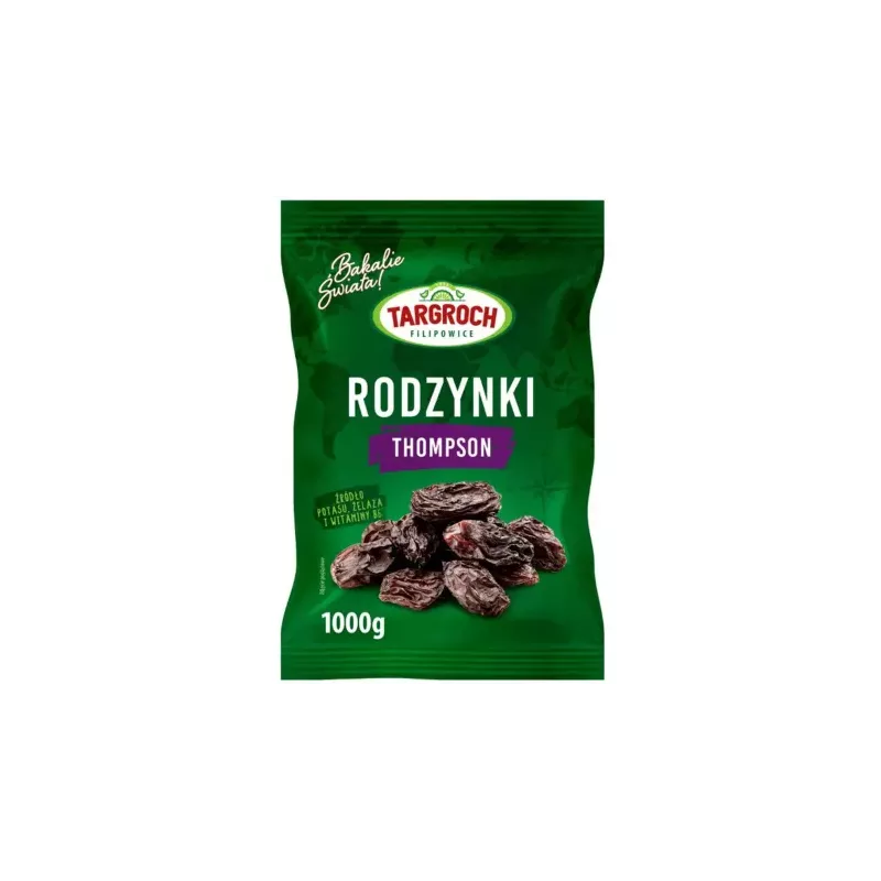 Rodzynki Thompson Niesiarkowane 1 kg - Targroch