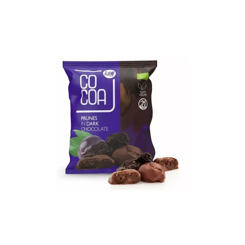 Śliwki Kalifornijskie w Czekoladzie Ciemnej Bio 70 g - Cocoa