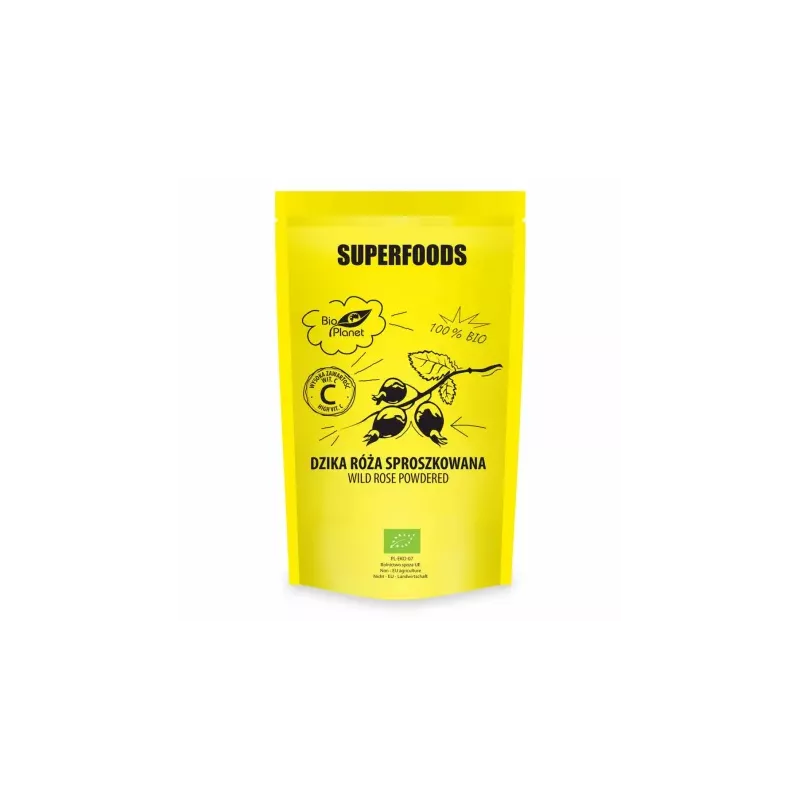 Dzika Róża Sproszkowana Bio 150 g - Bio Planet