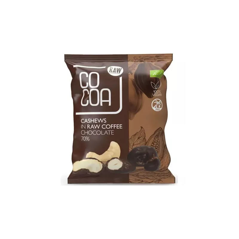 Orzechy Nerkowca w Czekoladzie Kawowej Bio 70 g - Cocoa