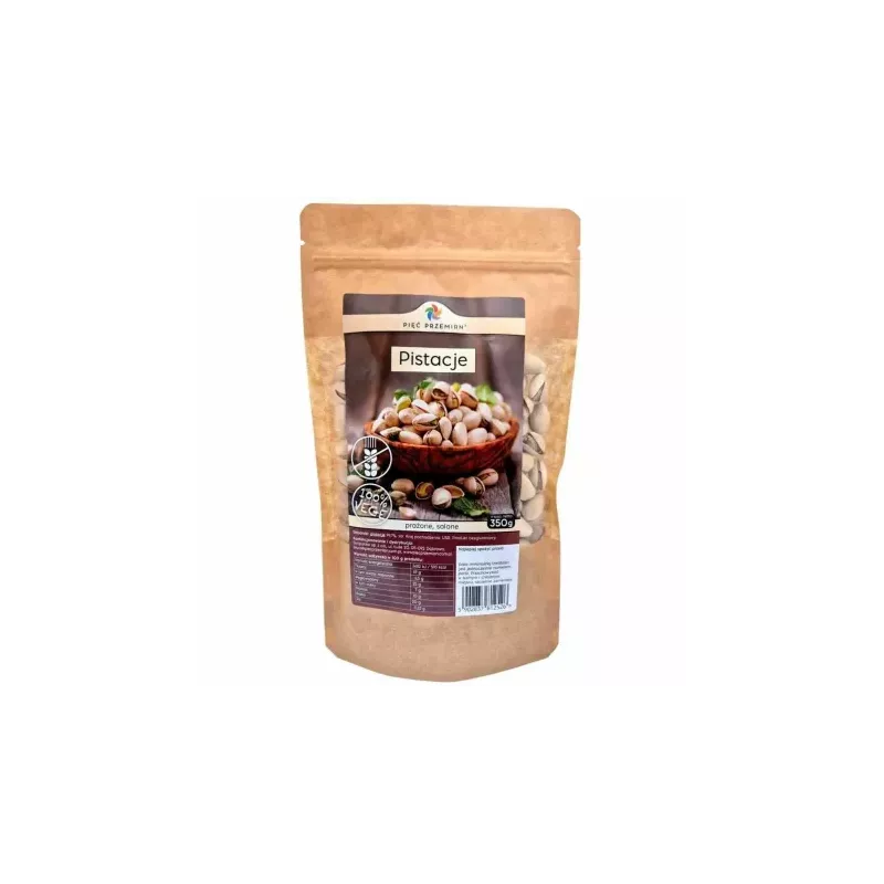 Pistacje Prażone Solone 350 g - Pięć Przemian