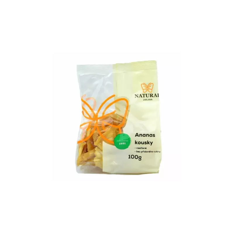 Ananas Suszony Bez Dodatku Cukru 100 g - Natural