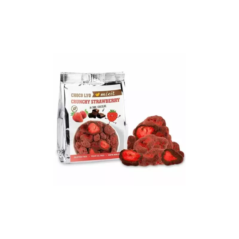 Chrupiące Truskawki w Czekoladzie do Kieszeni 60 g - Mixit