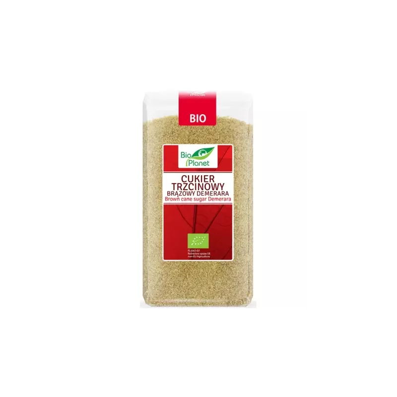 Cukier Trzcinowy Brązowy Demerara Bio 500 g - Bio Planet