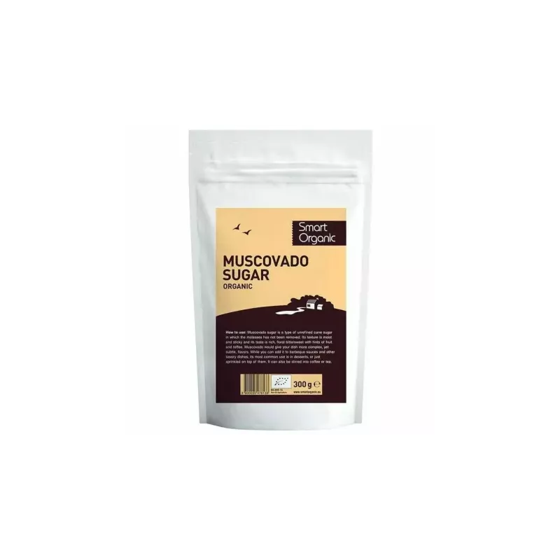 Cukier Trzcinowy Muscovado Nierafinowany BIO 300 g - SMART ORGANIC