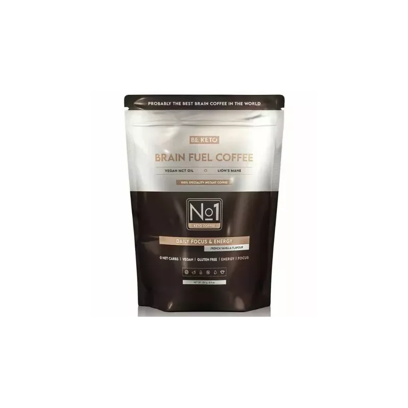 Kawa Rozpuszczalna Brain Fuel (Olej MCT and Lion's Mane) Francuska Wanilia 250 g - Beketo