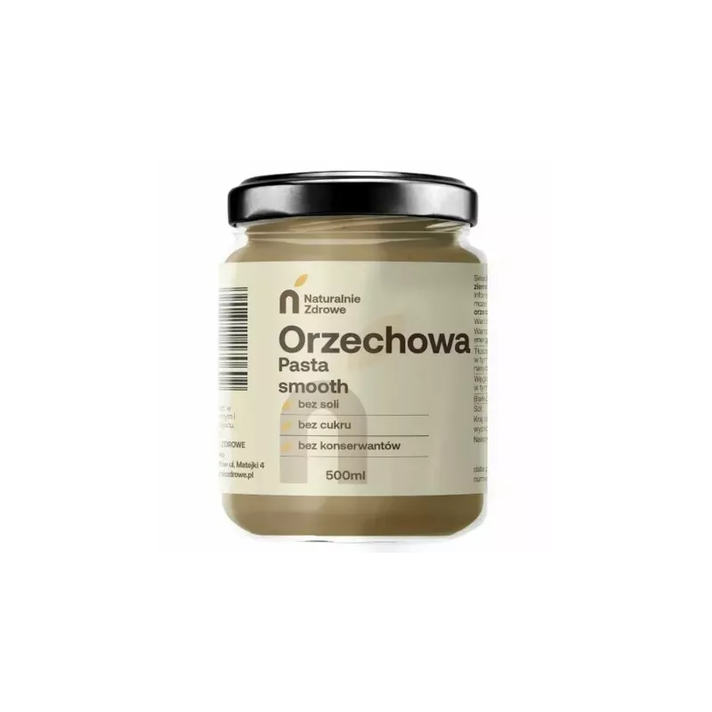 Pasta Orzechowa Smooth 500 ml - Naturalnie Zdrowe