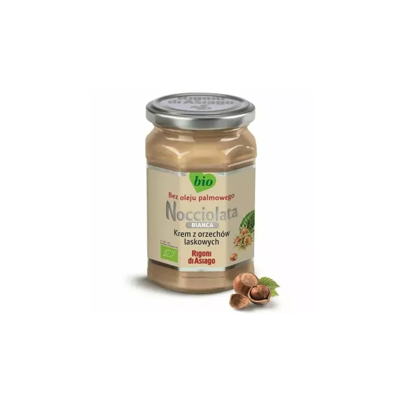 Krem z Orzechów Laskowych Biały Bezglutenowy Bio 250 g - Nocciolata
