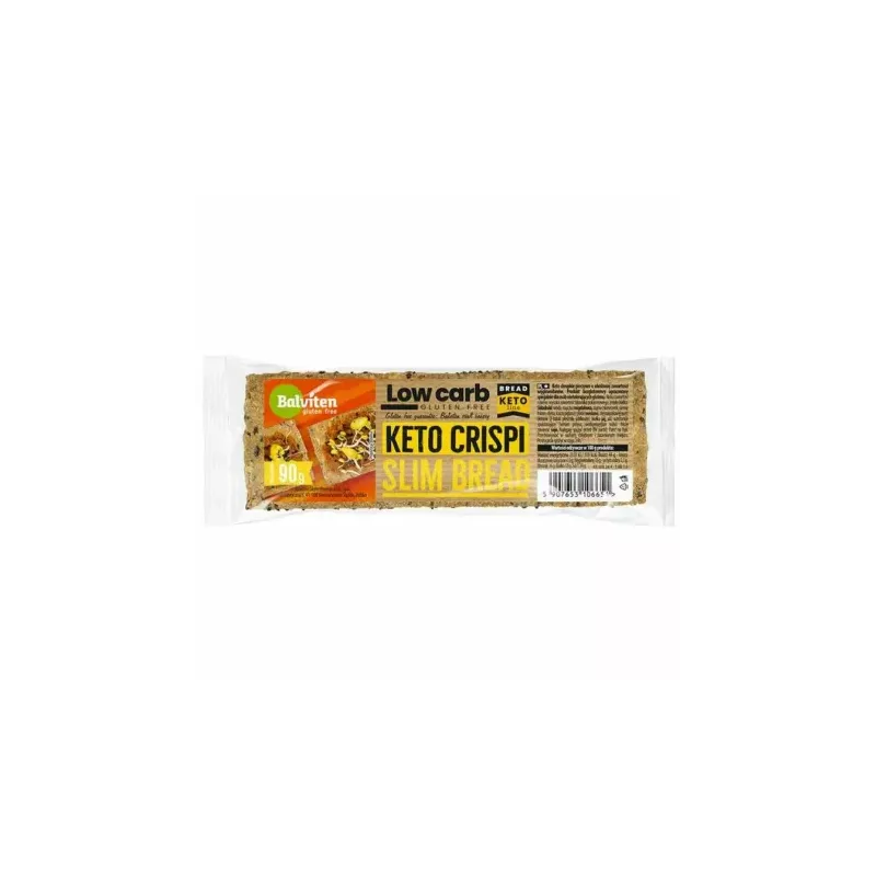 KETO Pieczywo Chrupkie Crispi Slim Bread Bezglutenowe 90 g - Balviten