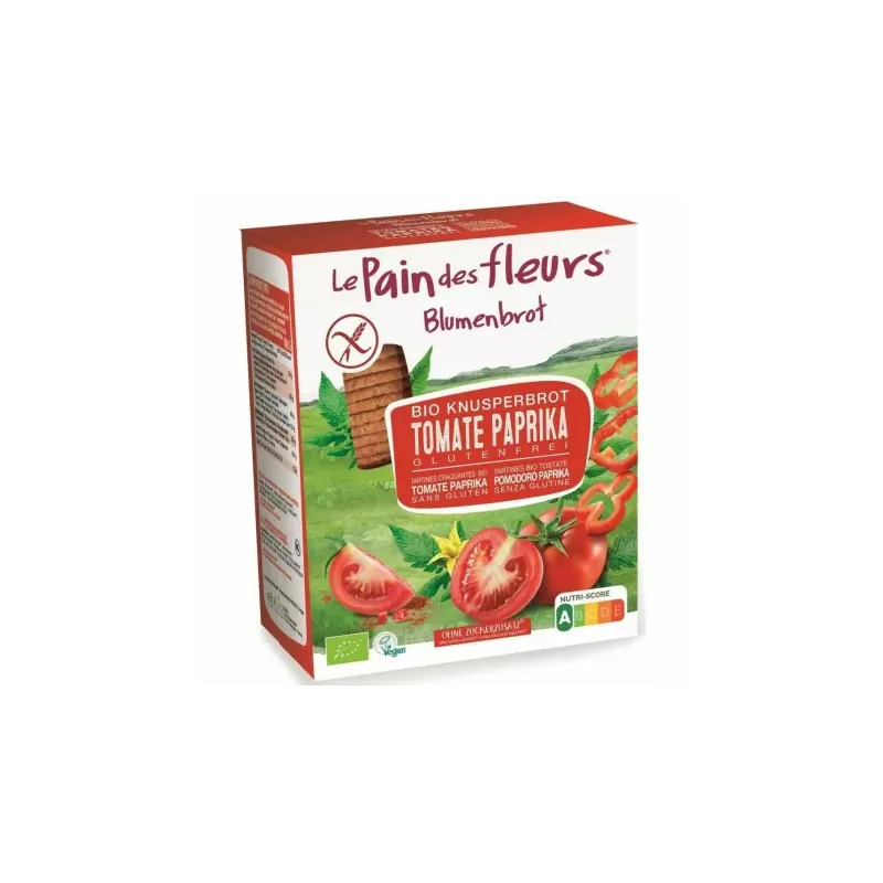 Pieczywo Chrupkie Pomidorowo - Paprykowe Bezglutenowe Bio 150 g - Le Pain Des Fleurs