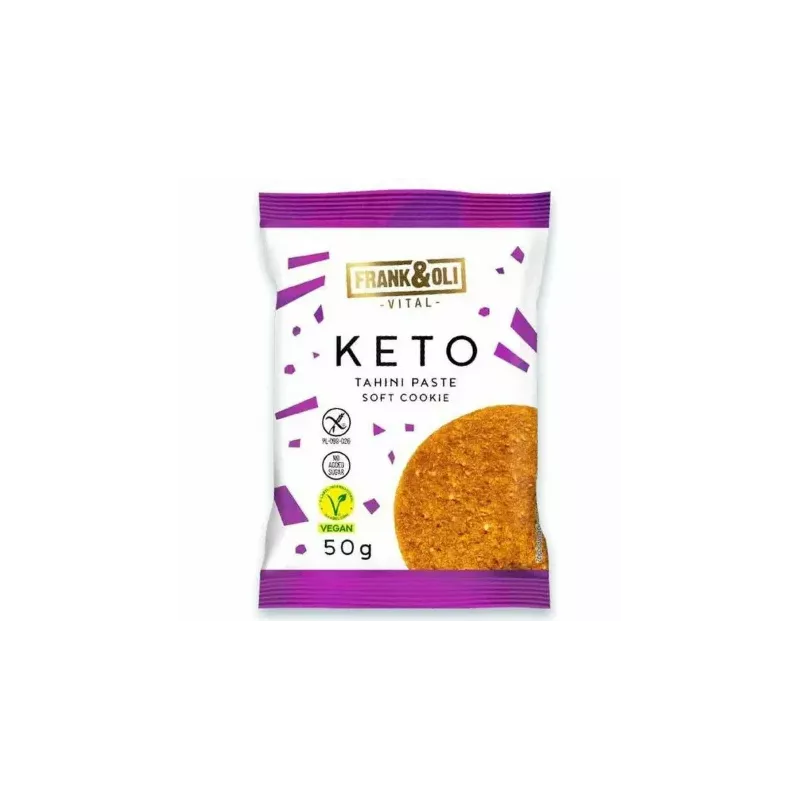 Miękkie KETO Ciasteczko z Pastą Sezamową Tahini Bez Dodatku Cukru 50 g - Frank and Oli