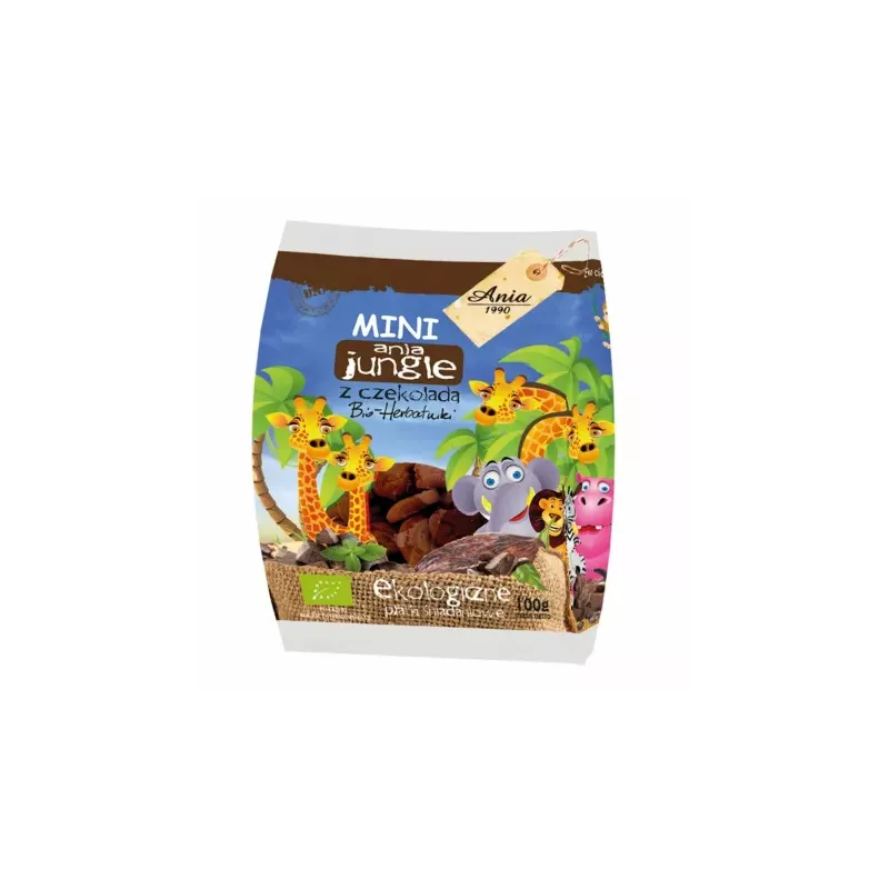 Ciasteczka z Czekoladą Mini Jungle Bio 100 g - Ania