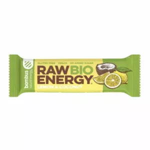 Baton Raw Energy Cytryna and Kokos Bezglutenowy Bio 50 g - Bombus