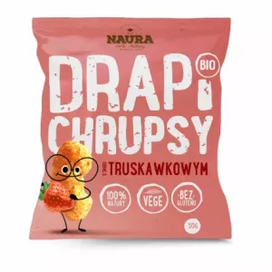 Chrupki Kukurydziane o Smaku Truskawkowym Bio 50 g - Drapi Chrupsy