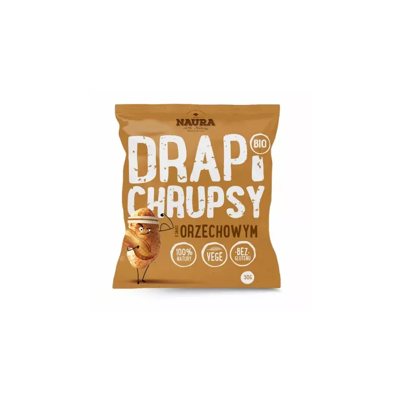 Chrupki Kukurydziane o Smaku Orzechowym Bio 50 g - Drapi Chrupsy