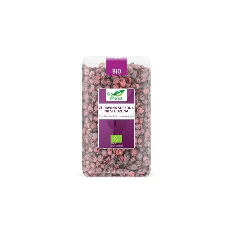 Żurawina Suszona Niesłodzona Bio 150 g - Bio Planet - Bez Dodatku Oleju i Cukru