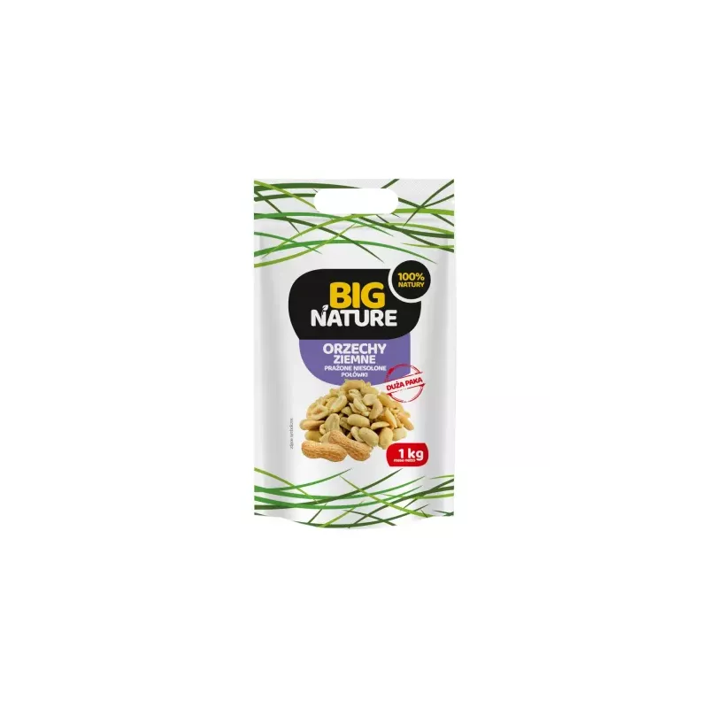 Orzechy Ziemne Prażone Niesolone Połówki 1 kg - Big Nature